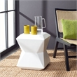 Safavieh Conan Concrete Accent Stool  in Ivory