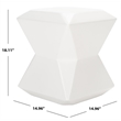 Safavieh Conan Concrete Accent Stool  in Ivory