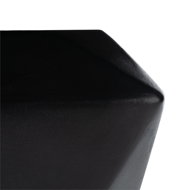 Safavieh Conan Concrete Accent Stool  in Black