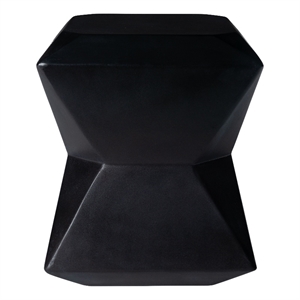 Safavieh Conan Concrete Accent Stool  in Black