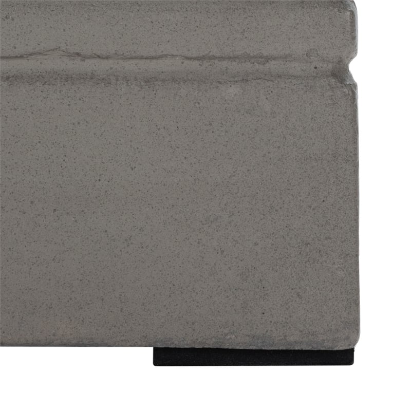 Safavieh Deidara Concrete Accent Stool  in Dark Gray