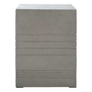 Safavieh Deidara Concrete Accent Stool  in Dark Gray