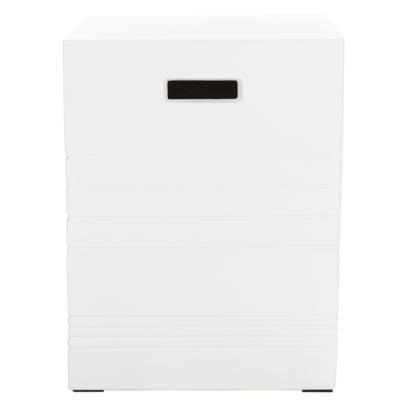 Safavieh Deidara Concrete Accent Stool  in Ivory