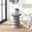 Safavieh Benaya Concrete Accent Stool  in Dark Gray