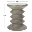 Safavieh Benaya Concrete Accent Stool  in Dark Gray