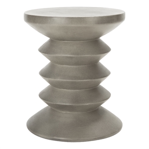 Safavieh Benaya Concrete Accent Stool  in Dark Gray