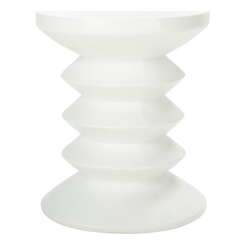 Safavieh Benaya Concrete Accent Stool  in Ivory