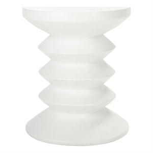 Safavieh Benaya Concrete Accent Stool  in Ivory