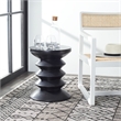 Safavieh Benaya Concrete Accent Stool  in Black