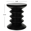 Safavieh Benaya Concrete Accent Stool  in Black