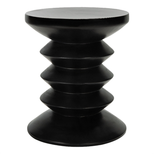 Safavieh Benaya Concrete Accent Stool  in Black