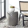 Safavieh Julyvia Concrete Accent Stool in Dark Gray