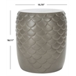 Safavieh Julyvia Concrete Accent Stool in Dark Gray