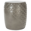 Safavieh Julyvia Concrete Accent Stool in Dark Gray
