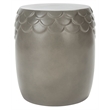 Safavieh Julyvia Concrete Accent Stool in Dark Gray