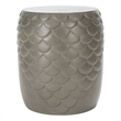 Safavieh Julyvia Concrete Accent Stool in Dark Gray