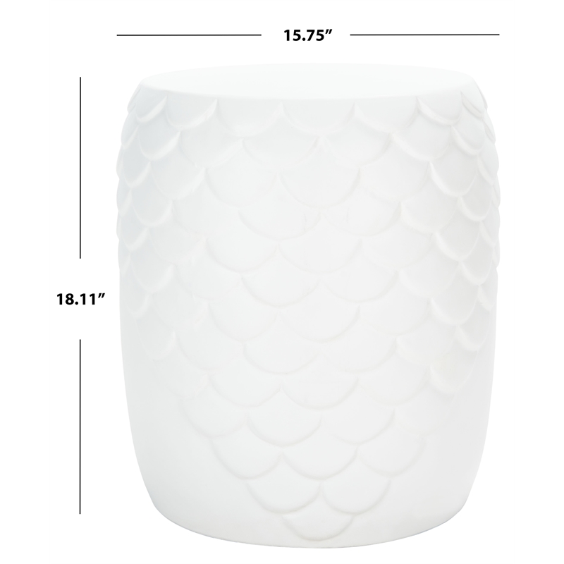 Safavieh Julyvia Concrete Accent Stool  in Ivory
