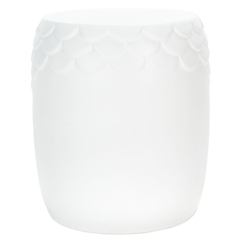 Safavieh Julyvia Concrete Accent Stool  in Ivory