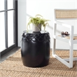 Safavieh Julyvia Concrete Accent Stool in Black