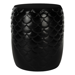 Safavieh Julyvia Concrete Accent Stool in Black