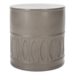 Safavieh Nasya Concrete Accent Stool in Dark Gray