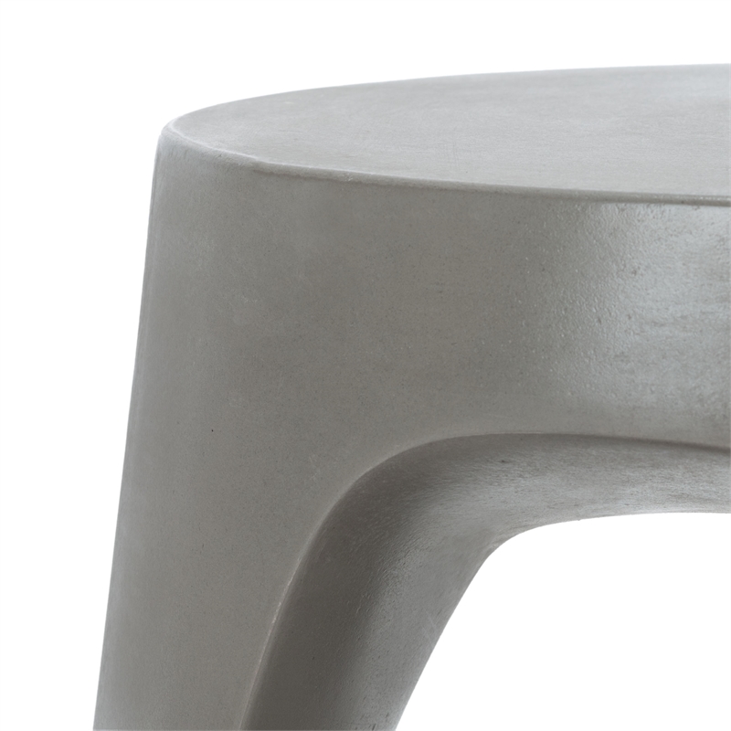 Safavieh Vikki Concrete Accent Stool  in Dark Gray