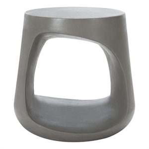 Safavieh Vikki Concrete Accent Stool  in Dark Gray