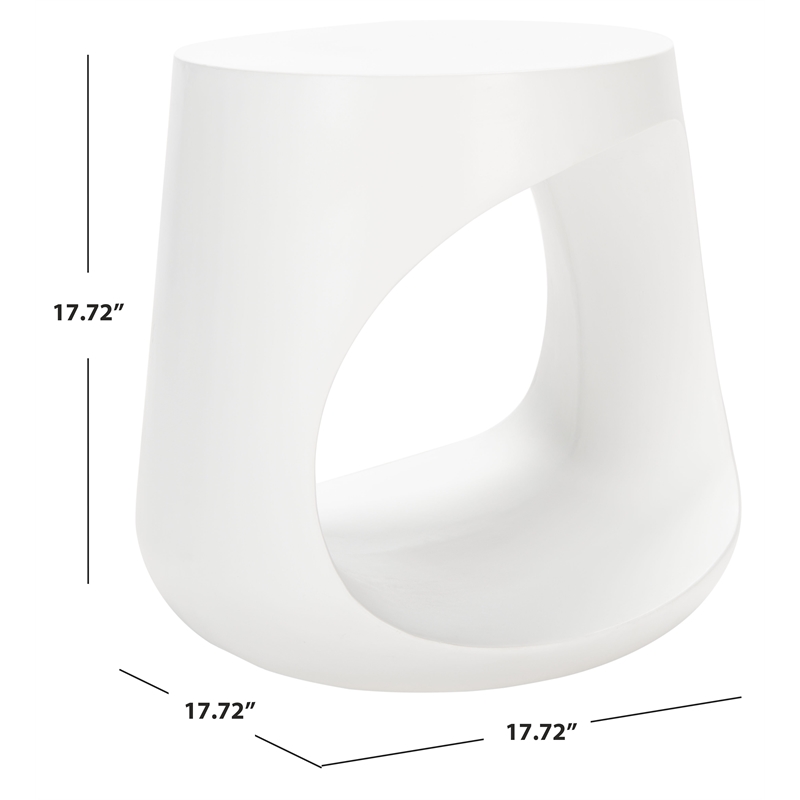 Safavieh Vikki Concrete Accent Stool  in Ivory
