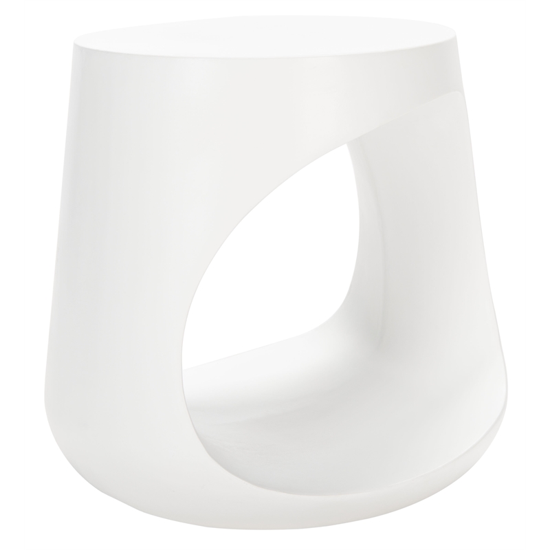 Safavieh Vikki Concrete Accent Stool  in Ivory