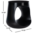 Safavieh Vikki Concrete Accent Stool in Black