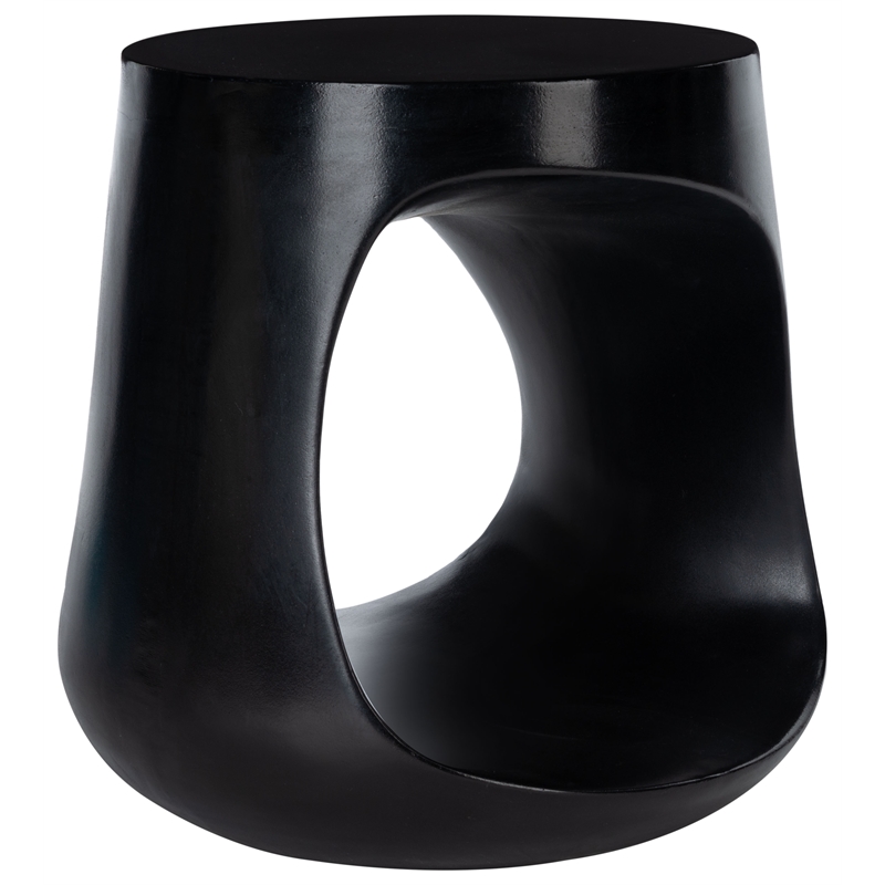 Safavieh Vikki Concrete Accent Stool in Black