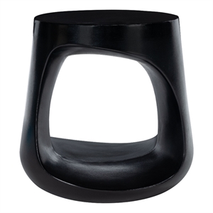 Safavieh Vikki Concrete Accent Stool in Black