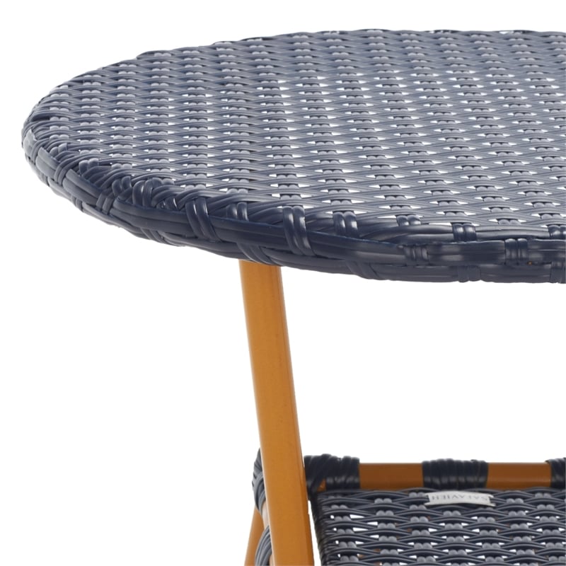 Safavieh California Metal Bistro Table in Navy