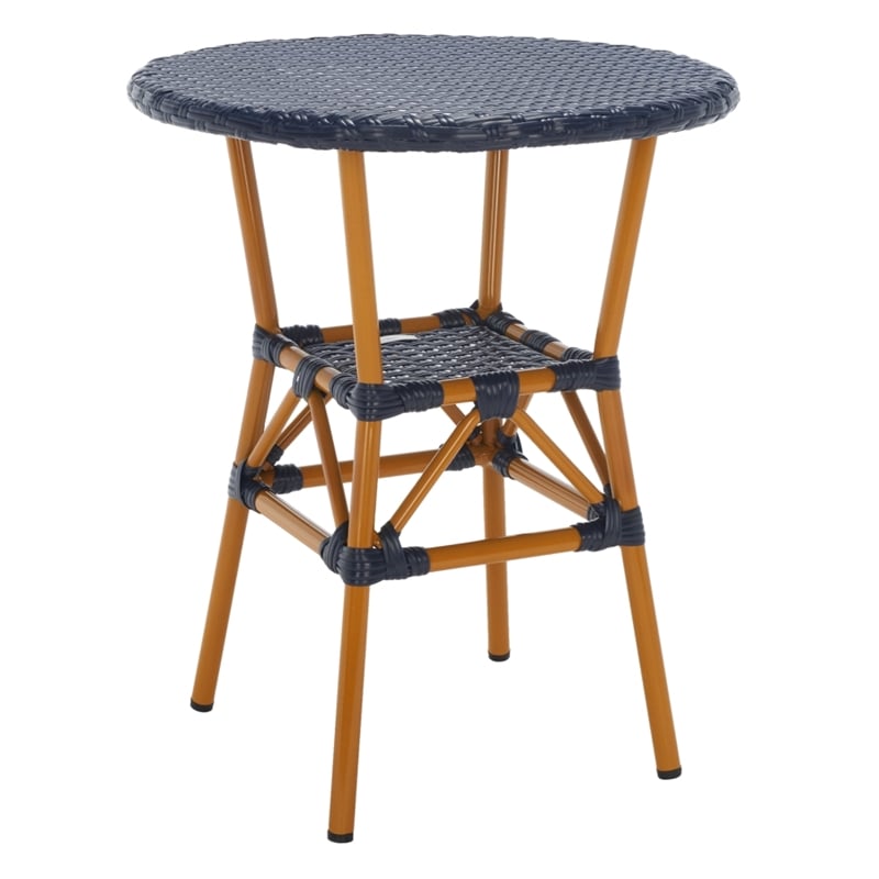 Safavieh California Metal Bistro Table in Navy