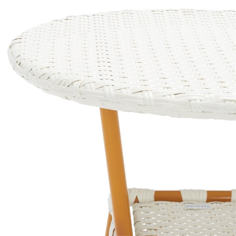 Safavieh California Metal Bistro Table in White