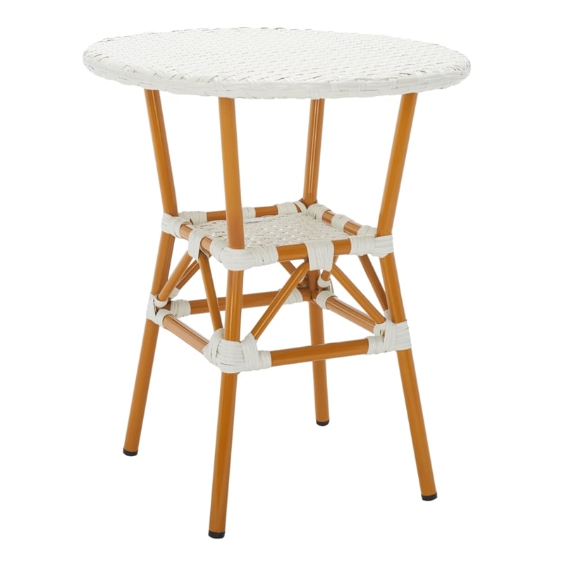 Safavieh California Metal Bistro Table in White
