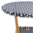 Safavieh California Metal Bistro Table in Navy / White