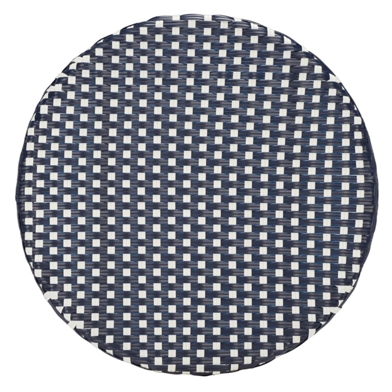 Safavieh California Metal Bistro Table in Navy / White