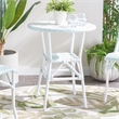 Safavieh California Metal Bistro Table in Baby Blue / White