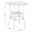 Safavieh California Metal Bistro Table in Baby Blue / White