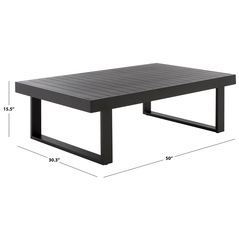 Safavieh Fash Aluminum Coffee Table  in Black