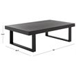 Safavieh Fash Aluminum Coffee Table  in Black