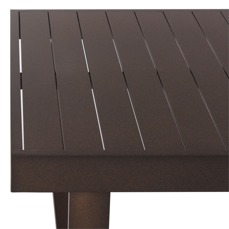 Safavieh Fash Aluminum Coffee Table in Brown
