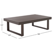 Safavieh Fash Aluminum Coffee Table in Brown