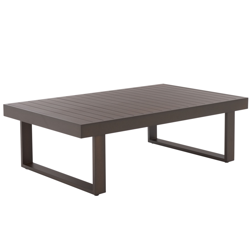 Safavieh Fash Aluminum Coffee Table in Brown