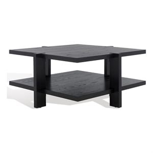 Safavieh Quigley Square Wood Coffee Table in Black
