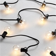 Safavieh Leigh LED Metal and Glass Outdoor String Light in Black