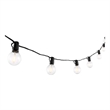 Safavieh Leigh LED Metal and Glass Outdoor String Light in Black
