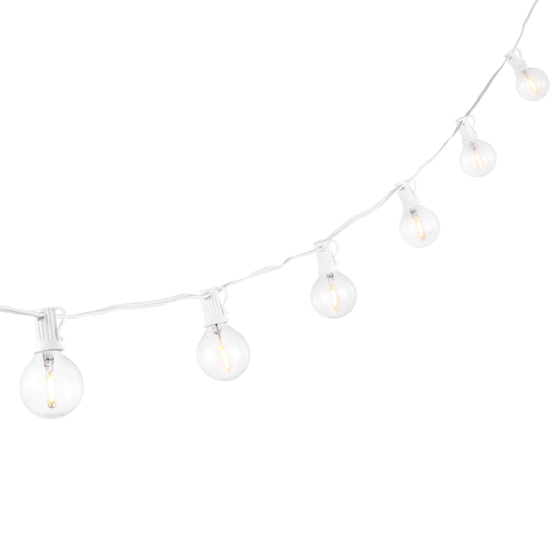 Safavieh Chiera LED Metal and Glass Outdoor String Light in White