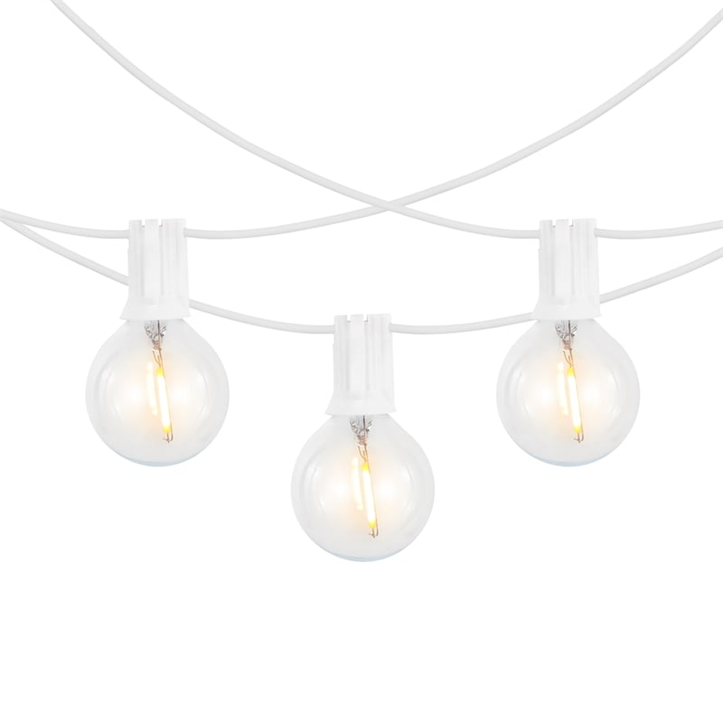 Safavieh Chiera LED Metal and Glass Outdoor String Light in White